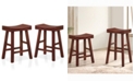 Furniture of America Oykel Saddle Counter Stool, Set of 2